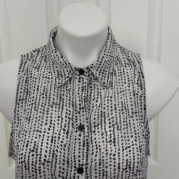 BCX Black, White, & Yellow Sheer Top - Picture 3 of 13